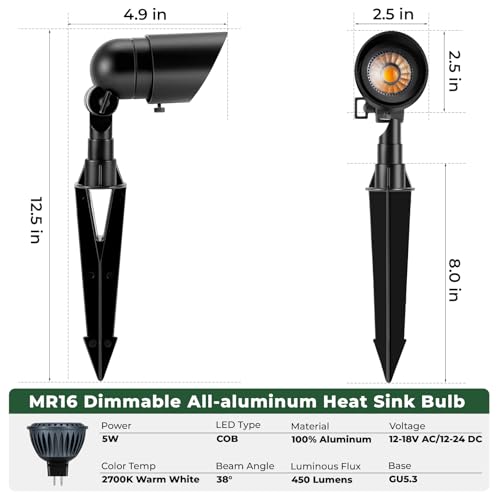 Low Voltage Landscape Spotlight (6 Count)