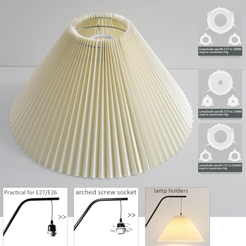 Large Pleated Lamp Shade for Arc