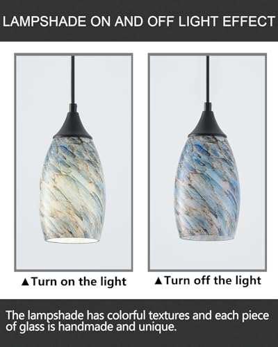 Vintage Art Blue Pebble Pendant Lighting