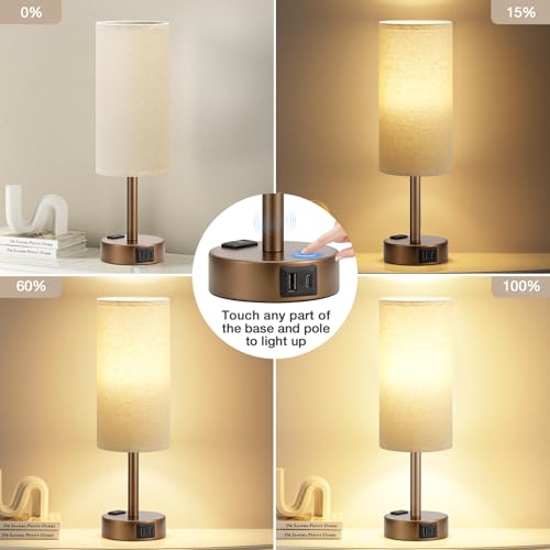 Brown Bedside Lamp for Bedroom
