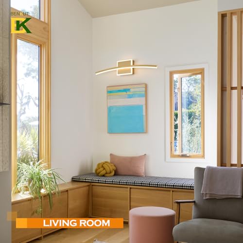 Modern LED Wall Sconce Gold Light Fixtures Over Mirror Modern Bath Wall Lighting for Bathroom