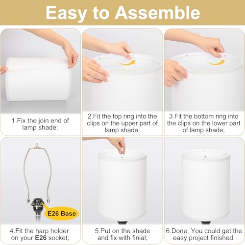 White Tall Lamp Shades Set of 2 (2 Count)