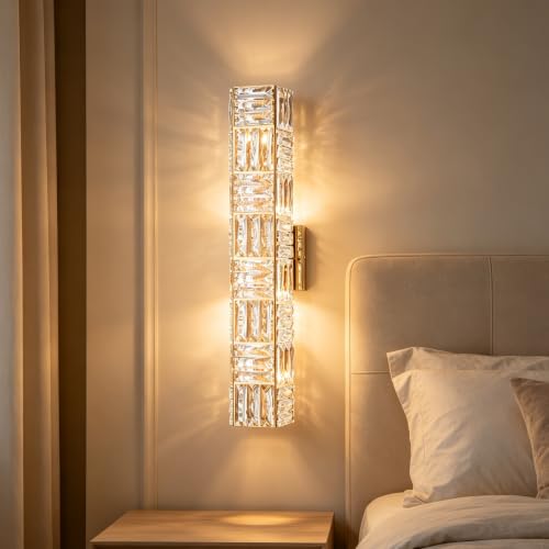 Modern Gold Crystal Wall Sconce