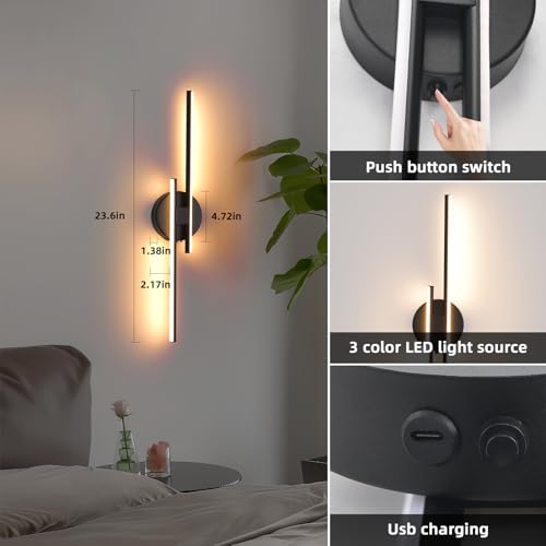Rechargeable Battery Operated Wall Sconce Set Of Two (2 Count)