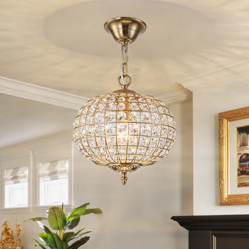 12" Globe Crystal Chandelier