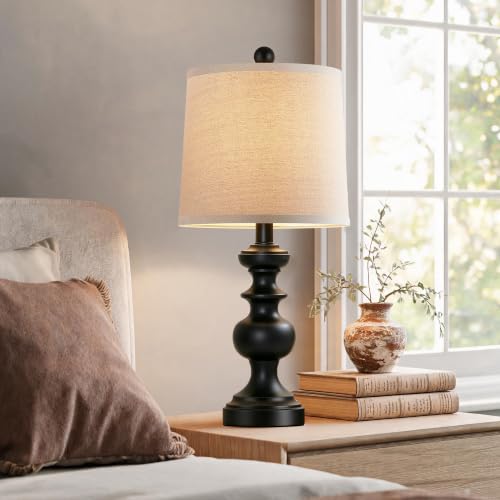Farmhouse Table Lamp Set of 2 (Matte Black)