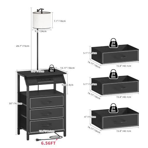 End Table with Floor Lamp Set of 2 (2 Count)