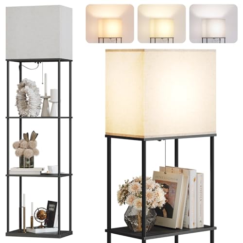 Large Size Floor Lamp with Shelves