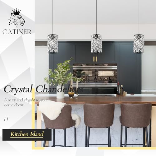 Black Crystal Pendant Light