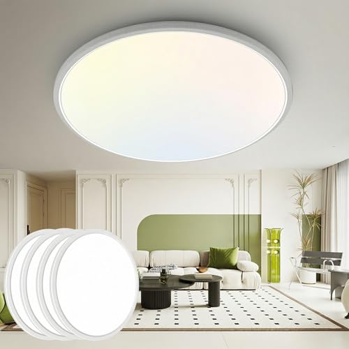 15.8INCH 4Pack Big Dimmable Flush Mount Ceiling Light Fixture White