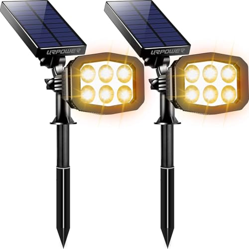 Solar Spot Lights Outdoor Adjustable Spotlights (2 Count)