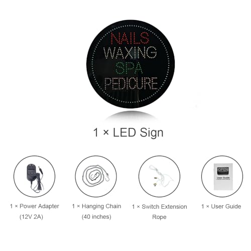 Nails Waxing Spa Pedicure Sign