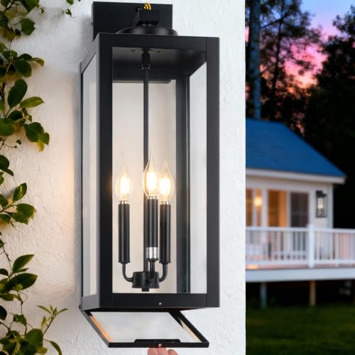 24" Extra Large Fully Enclosed Dusk to Dawn Outdoor Light Fixture 3
