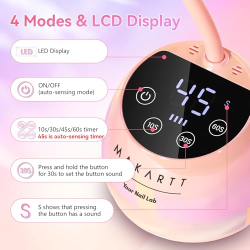 Cordless Gooseneck UV Nail Lamp for Gel