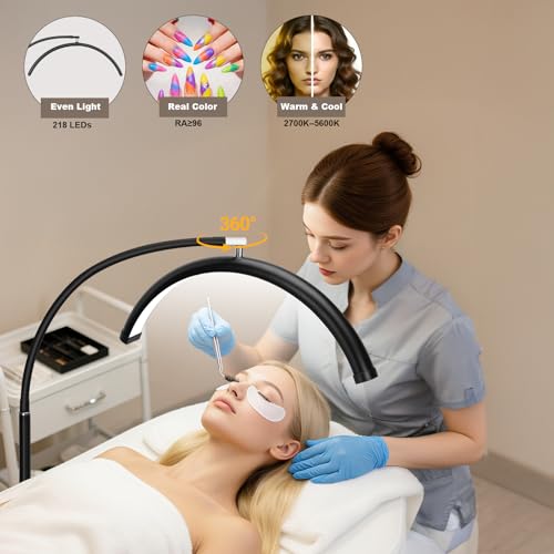 Half Moon Lash Light with 4X Magnifier for Eyelash Extensions