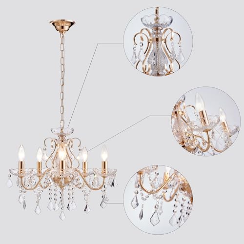 Saint Mossi 5 Light Crystal Chandelier Light Fixture
