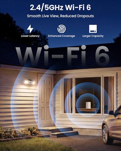 Solar Floodlight Security Cameras Wireless Outdoor