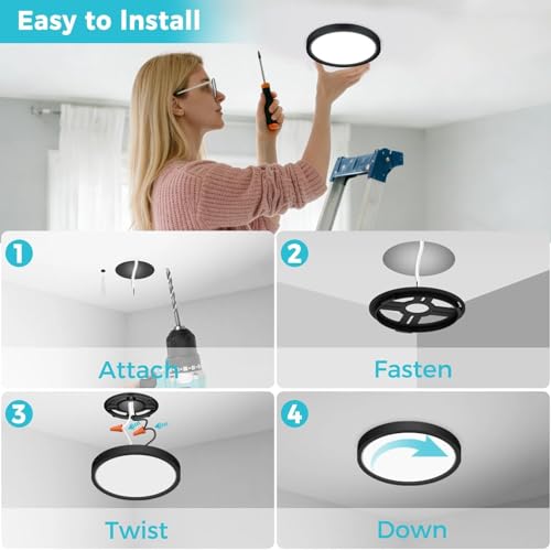 4Pack 7inch LED Flush Mount Ceiling Light