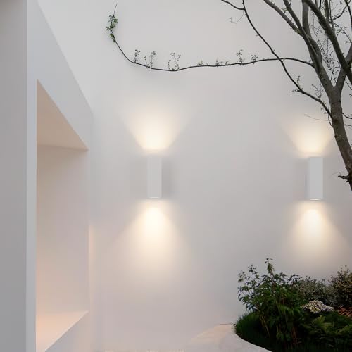 12" Modern Outdoor Porch Light in 2 Lights (2 Count)