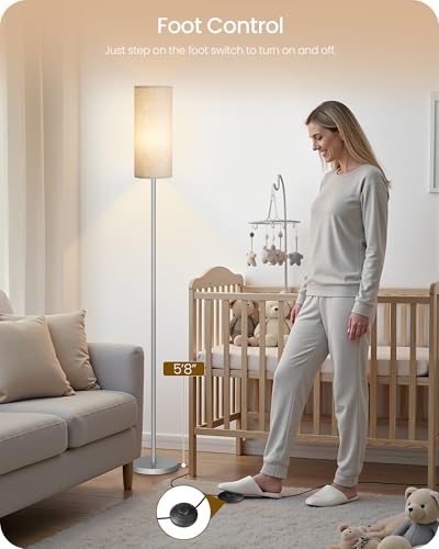 Dimmable Floor Lamps for Living Room with Remote and Foot Switch