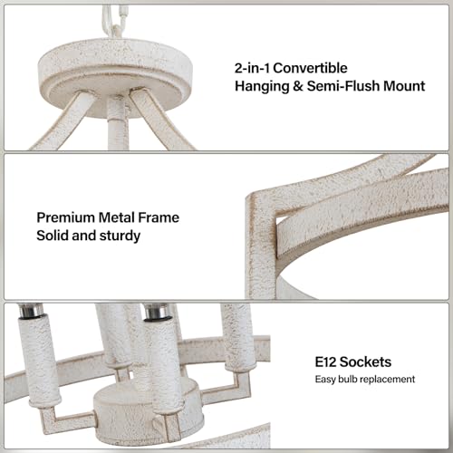 4 Light Farmhouse Chandelier