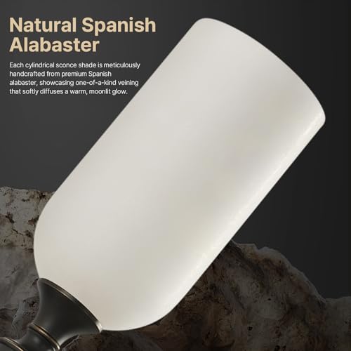 21.6" Alabaster Wall Sconce