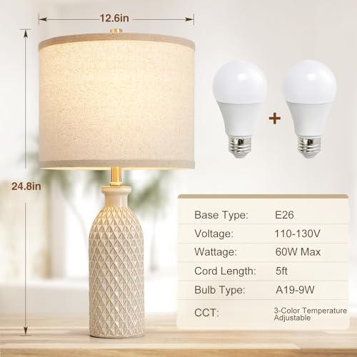 Modern Ceramic Table Lamp Set of 2 (2 Count)