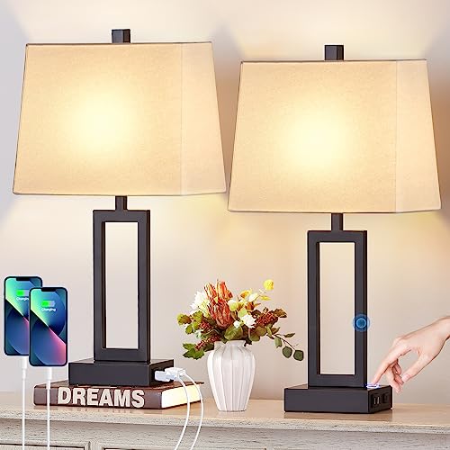 23.5" Touch Control Table Lamps Set of 2 (2 Count)