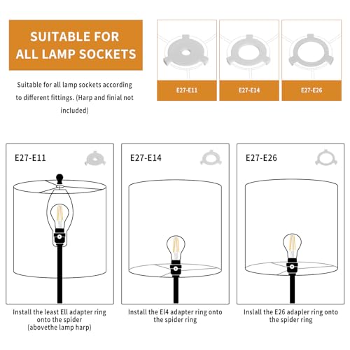 White Linen Small Drum Lampshade