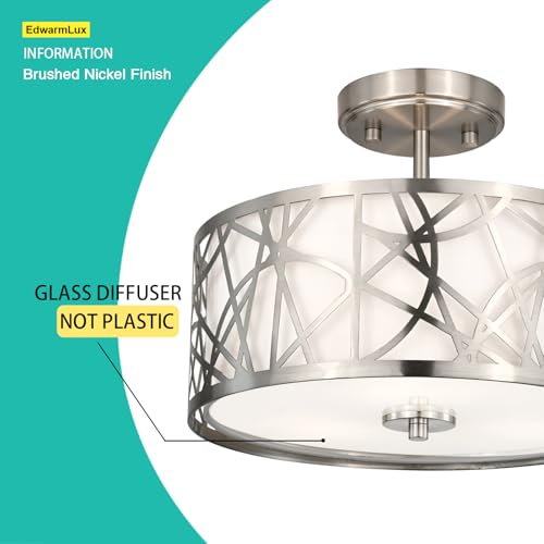 3 Light Semi Flush Mount Ceiling Light