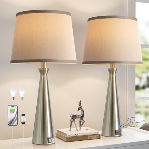 Modern Touch Lamps for Nightstand (2 Count)