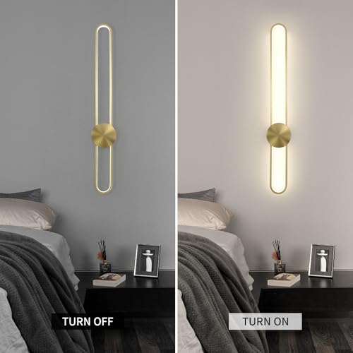 Modern Wall Sconce 4000K Dimmable LED Wall Light Fixture