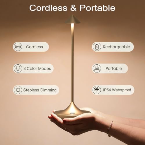 Rechargeable Cordless Table Lamp (2 Count)