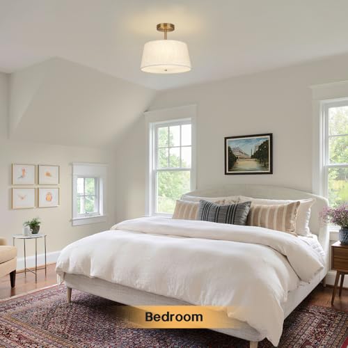 Cone Shaped Semi Flush Mount Modern Ceiling Light Fixture (3 Count)