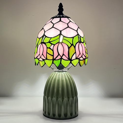 Stained Glass Mushroom Table Lamp 12.5 Inch