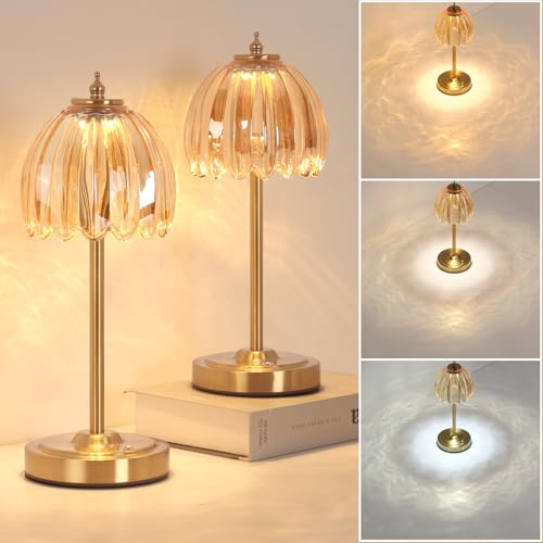 Set of 2 Tulip Table Lamp with 5000mAh Battery & Touch Control (2 Count)