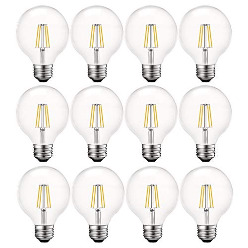 Vintage G25 LED Globe Light Bulbs 60W Equivalent (12 Count)