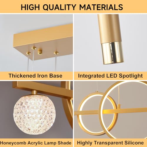 LED Gold Chandeliers