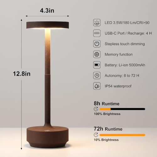 LED Cordless Table Lamp Rechargeable