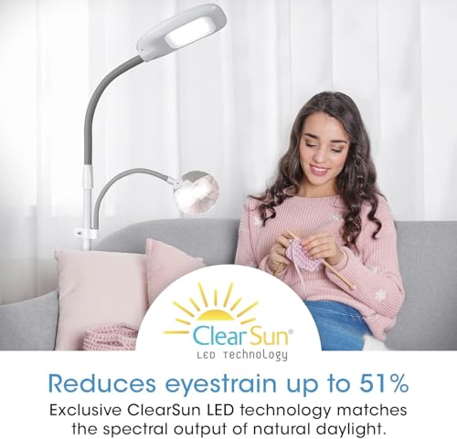 EasyView LED Floor Lamp with Optical Grade Magnifier