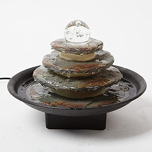 Indoor Water Fountain Tabletop Fengshui Waterfall 11 Inch