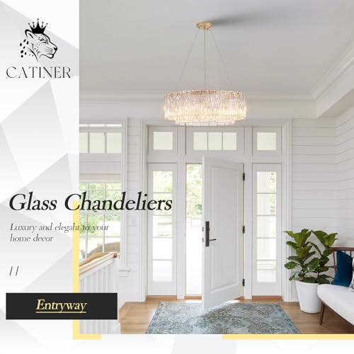 Modern 24" Crystal Glass Chandelier 10