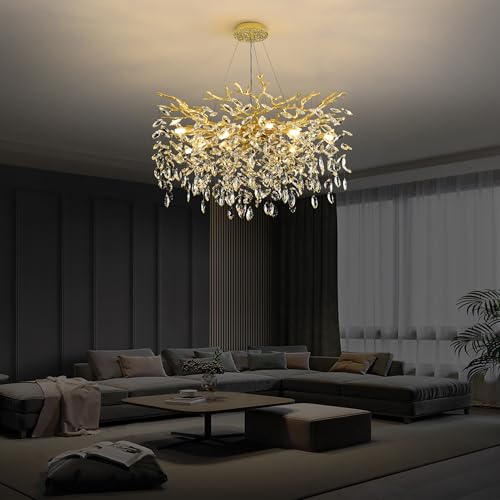Tree Branch Chandelier Modern Crystal Pendant Light
