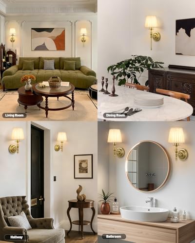 10000mAh Battery Operated Wall Sconce Set of 2 (2 Count)