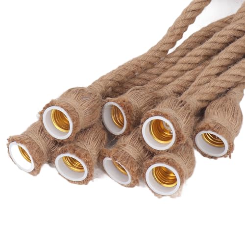 8 Heads Hemp Rope Pendant Light