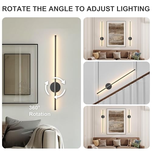 Battery Operated Modern Wall Sconce Set of Two