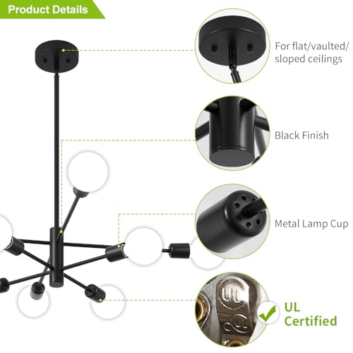 Chandeliers for Dining Room Black 8