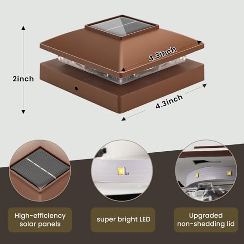 Solar Post Cap Lights Outdoor 8pack (8 Count)