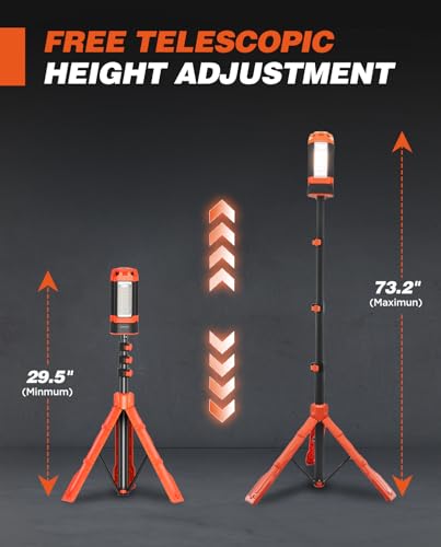 Portable Camping Light with Stand Work Light 12000mAh with Remote