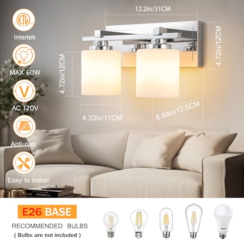Modern Bathroom Light Fixtures Over Mirror